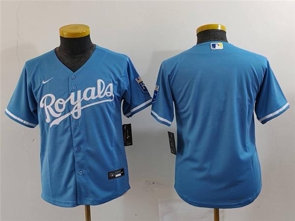 Youth Kansas City Royals Blank Light Blue Limited Team Jersey