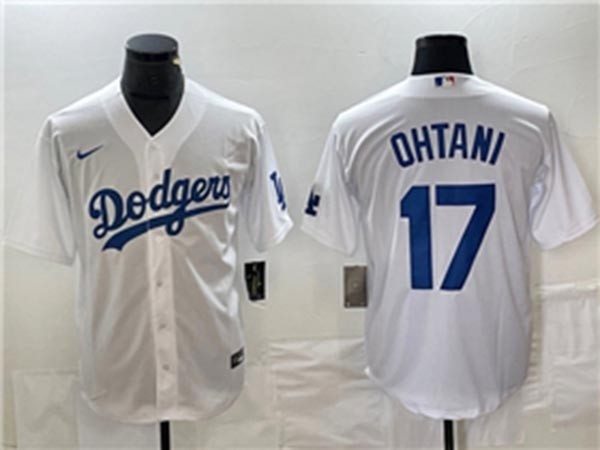 Men's Los Angeles Dodgers #17 Shohei Ohtani White Cool Base Jersey