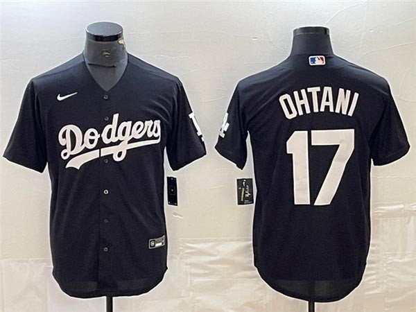 Men's Los Angeles Dodgers #17 Shohei Ohtani Black Turn Back The Clock Jersey