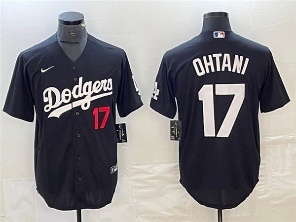 Men's Los Angeles Dodgers #17 Shohei Ohtani Black Turn Back The Clock Limited Jersey