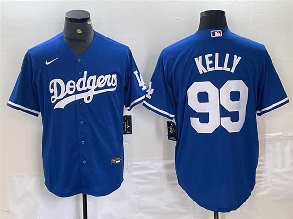 Men's Los Angeles Dodgers #99 Joe Kelly Royal Blue Cool Base Jersey