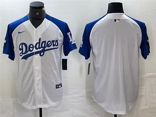 Men's Los Angeles Dodgers Blank White Fashion Team Jersey