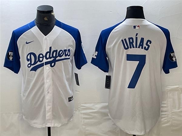 Men's Los Angeles Dodgers #7 Julio Urias White Fashion Jersey