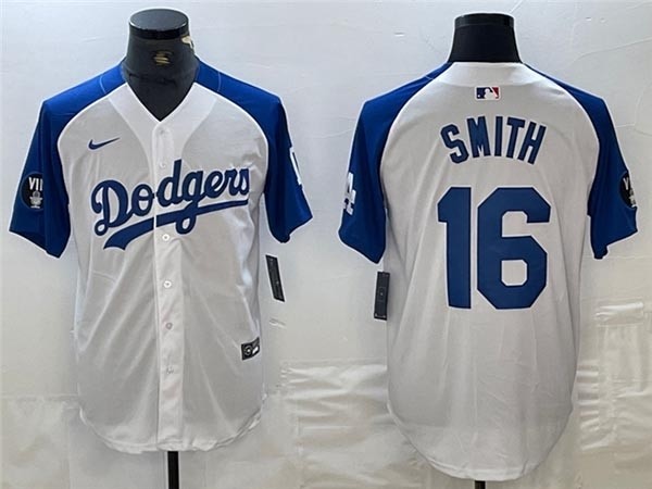 Men's Los Angeles Dodgers #16 Will Smith White Fashion Jersey