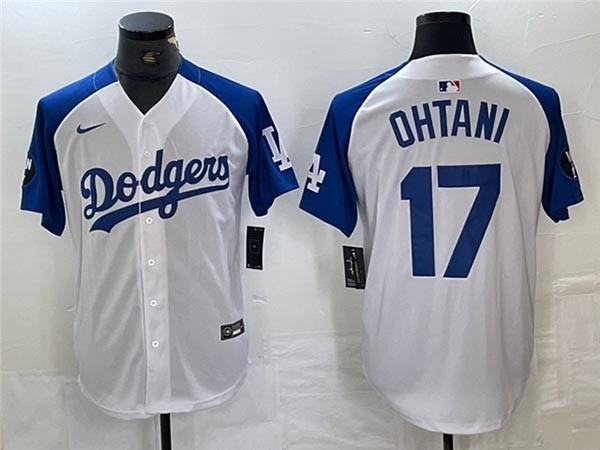 Men's Los Angeles Dodgers #17 Shohei Ohtani White Fashion Jersey