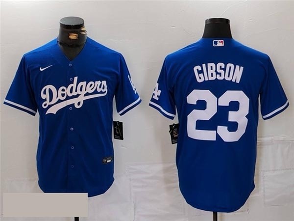 Men's Los Angeles Dodgers #23 Kirk Gibson Royal Blue Jersey