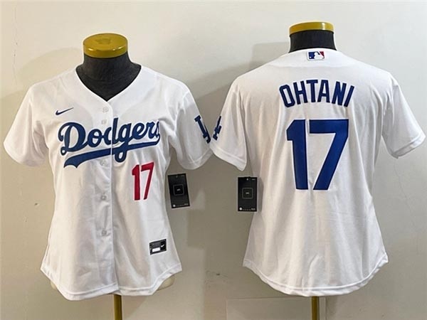 Women's Los Angeles Dodgers #17 Shohei Ohtani White Limited Jersey