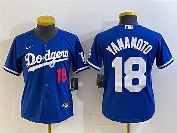 Women's Los Angeles Dodgers #18 Yoshinobu Yamamoto Royal Blue Limited Jersey