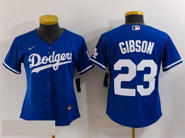 Women's Los Angeles Dodgers #23 Kirk Gibson Royal Blue Jersey