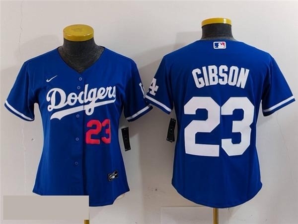 Women's Los Angeles Dodgers #23 Kirk Gibson Royal Blue Limited Jersey