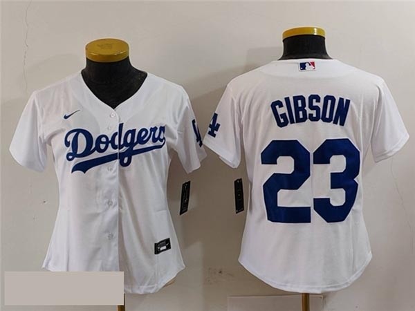 Women's Los Angeles Dodgers #23 Kirk Gibson White Jersey