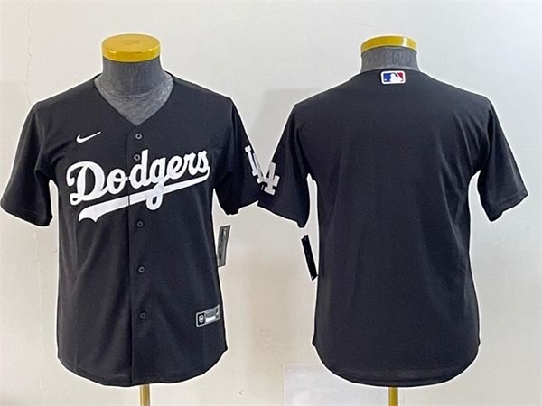 Youth Los Angeles Dodgers Blank Black Stitched Baseball Jersey