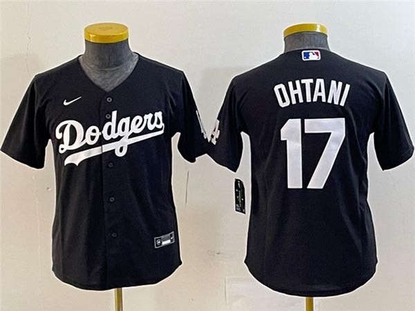 Youth Los Angeles Dodgers #17 Shohei Ohtani Black Turn Back The Clock Jersey