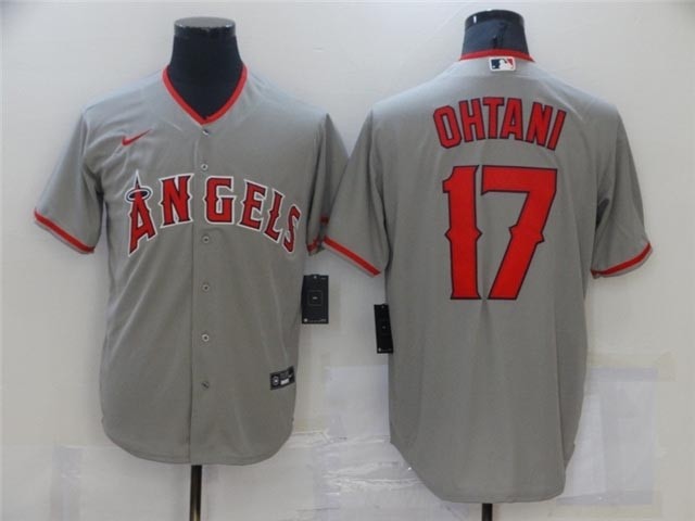 Los Angeles Angels #17 Shohei Ohtani Gray 2020 Cool Base Jersey