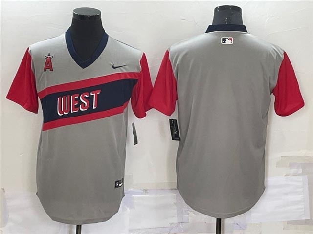 Men's Los Angeles Angels Gray 2021 Little League Classic Cool Base Team Jersey