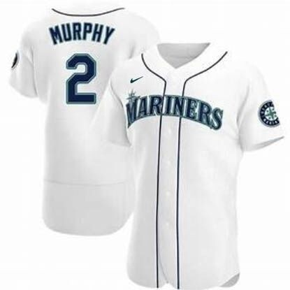 Men's Seattle Mariners #2 Tom Murphy Nike White Home 2020 Authentic Player MLB Jersey