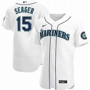 Men's Seattle Mariners #15 Kyle Seager Nike White Home 2020 Authentic Player MLB Jersey