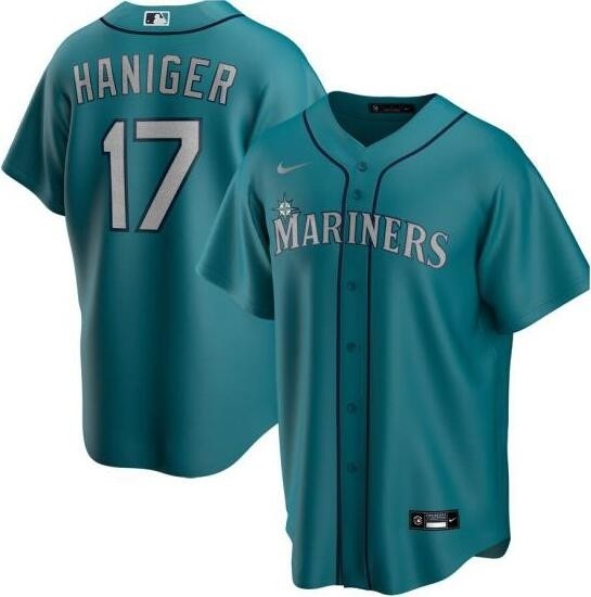 Men's Seattle Mariners #17 Mitch Haniger Green 2020 Nike Cool Base Jersey