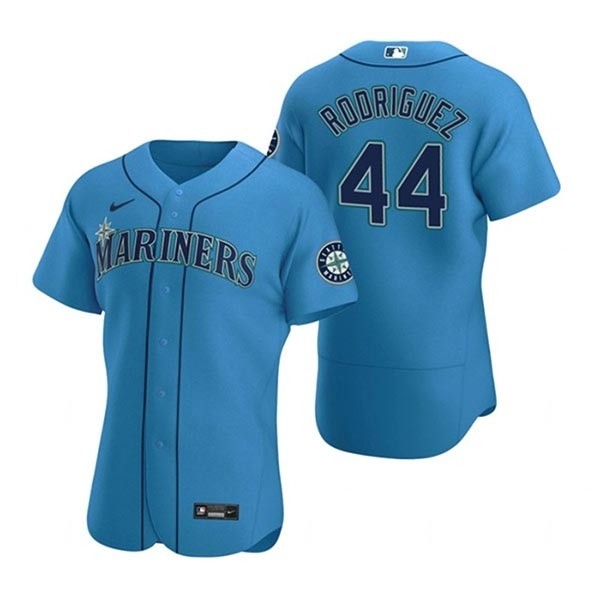 Men's Seattle Mariners #44 Julio Rodriguez Royal Flex Base Stitched Jersey