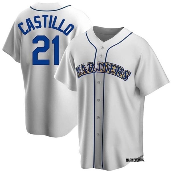 Men's Seattle Mariners #21 Luis Castillo Authentic Alternate Jerseys