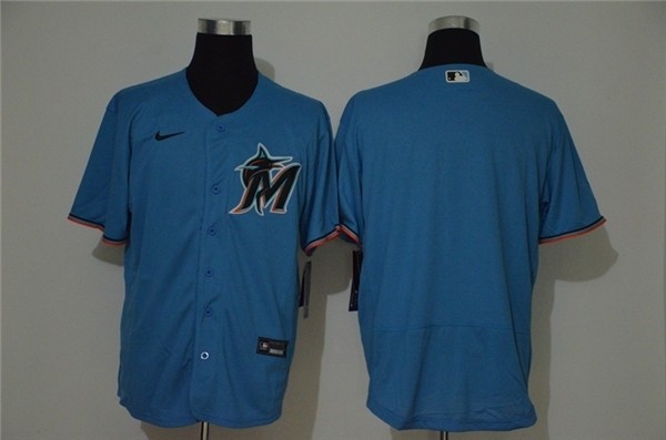 Nike Men's Miami Marlins Blank Blue 2020 Nike Cool Base Jersey