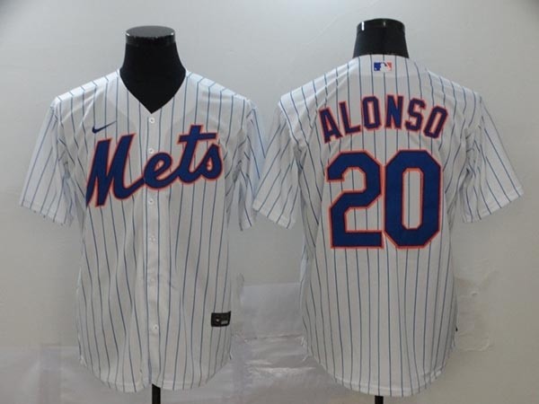 MLB New York Mets #20 Pete Alonso White 2020 Nike Cool Base Jersey