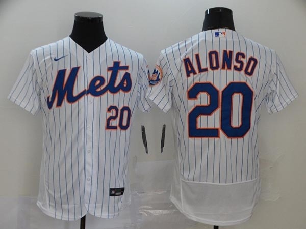 MLB New York Mets #20 Pete Alonso White 2020 Nike Flexbase Jersey