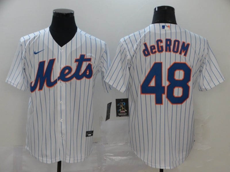 MLB New York Mets #48 Jacob DeGrom White 2020 Nike Cool Base Jersey