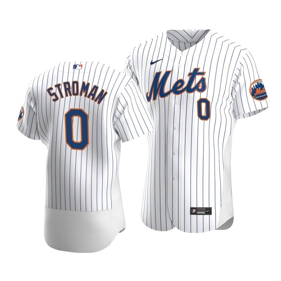 Men's New York Mets #0 Marcus Stroman Nike White Home 2020 Authentic Player MLB Jersey