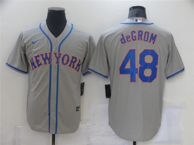 New York Mets #48 Jacob deGrom Gray Cool Base Jersey