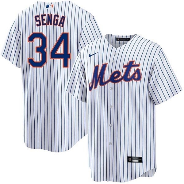 Men's New York Mets #34 Kodai Senga White Cool Base Stitched Jersey