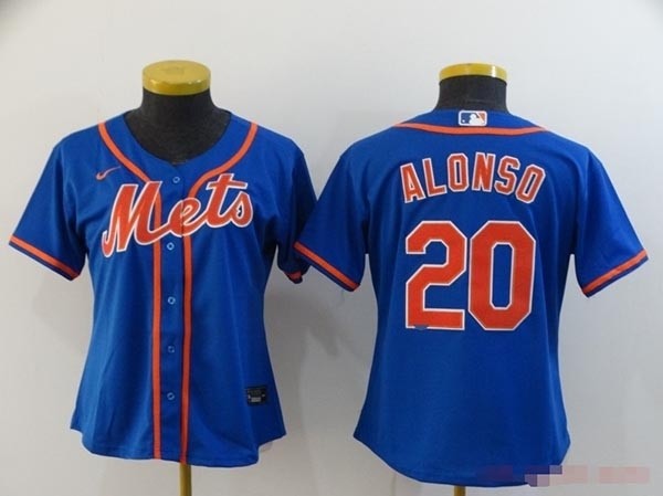 Women New York Mets #20 Pete Alonso Blue 2020 Nike Cool Base Jersey