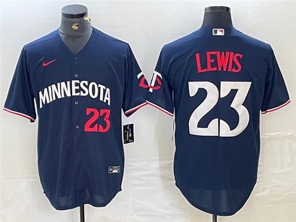 Men's Minnesota Twins #23 Royce Lewis Alternate Navy Limited Jersey