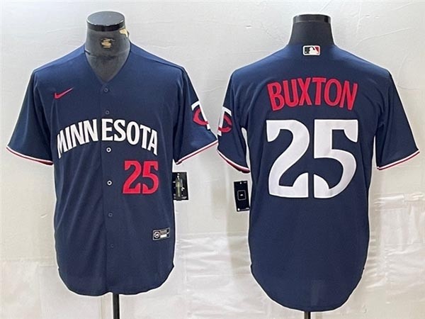 Men's Minnesota Twins #25 Byron Buxton Alternate Navy Limited Jersey