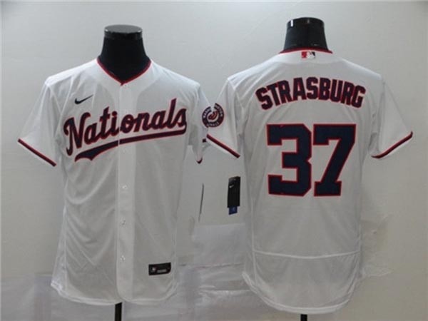 MLB Washington Nationals #37 Stephen Strasburg White 2020 Nike Flexbase Jersey