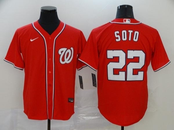 MLB Washington Nationals #22 Juan Soto Red 2020 Nike Cool Base Jersey