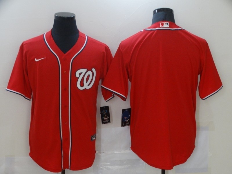 Men's Washington Nationals Blank Red Nike Coolbase Jersey