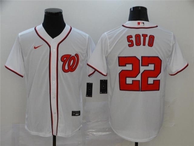 Washington Nationals #22 Juan Soto Home White Cool Base Jersey