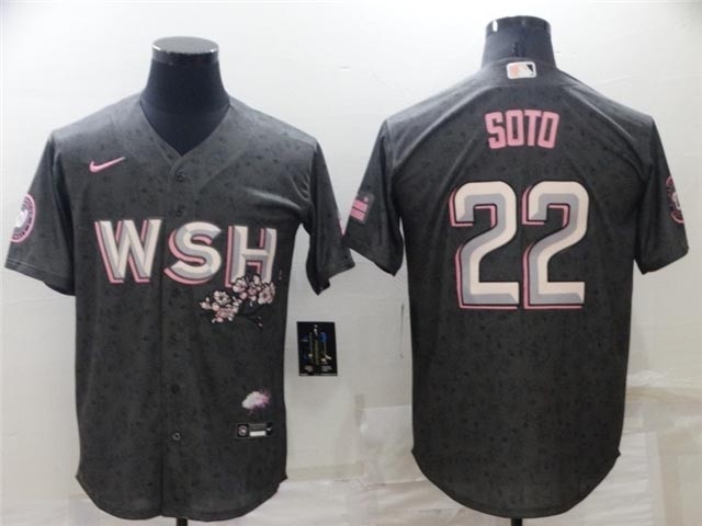 Washington Nationals #22 Juan Soto 2022 Gray City Connect Cool Base Jersey