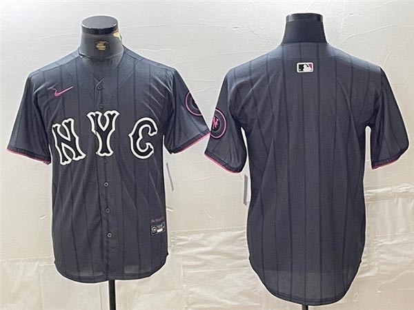 Men's New York Mets Graphite 2024 City Connect Limited Team Jersey