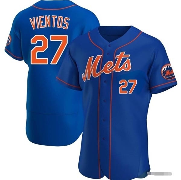 Men's New York Mets #27 Mark Vientos Royal Flex Base Jersey