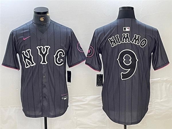 Women's New York Mets #9 Brandon Nimmo Graphite 2024 City Connect Limited Jersey.jpg