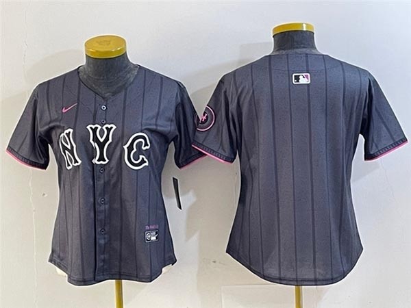 Women's New York Mets Graphite 2024 City Connect Limited Team Jersey