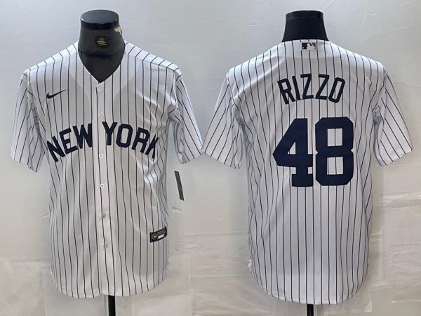 Men's New York Yankees #48 Anthony Rizzo White Fashion Jersey