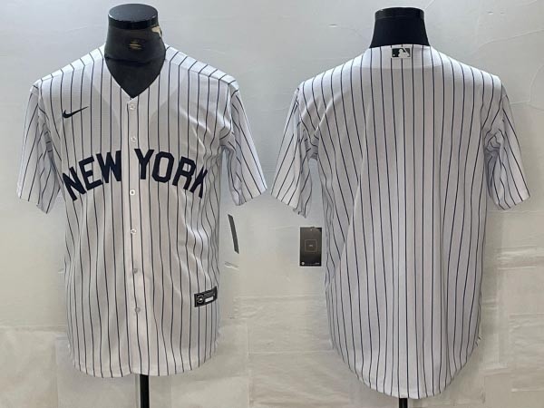 Men's New York Yankees Blank White Fashion Team Jersey