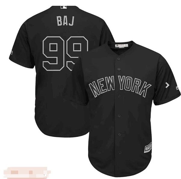 Men's New York Yankees #99 Aaron Judge BAJ Black 2019 Player Jersey