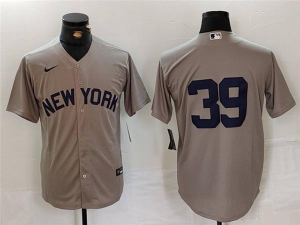 Men's New York Yankees #39 Jose Trevino Gray Away Limited Jersey