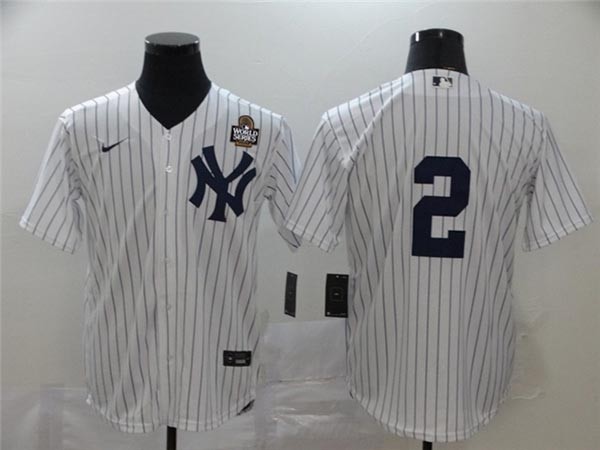 Men's New York Yankees #2 Derek Jeter White 2024 World Series Limited Jersey