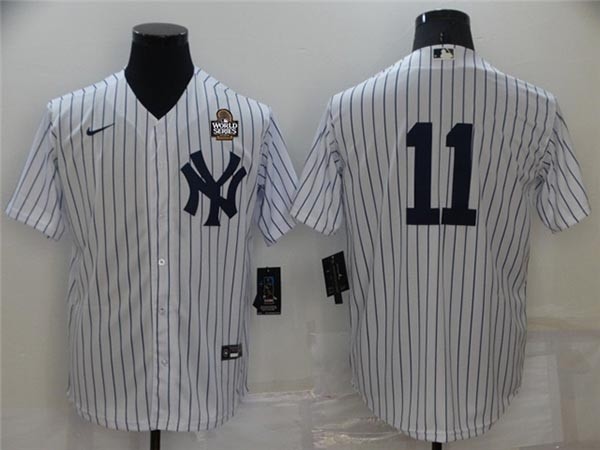 Men's New York Yankees #11 Anthony Volpe White 2024 World Series Limited Jersey