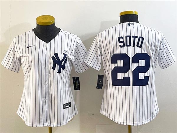 Women's New York Yankees #22 Juan Soto White Jersey